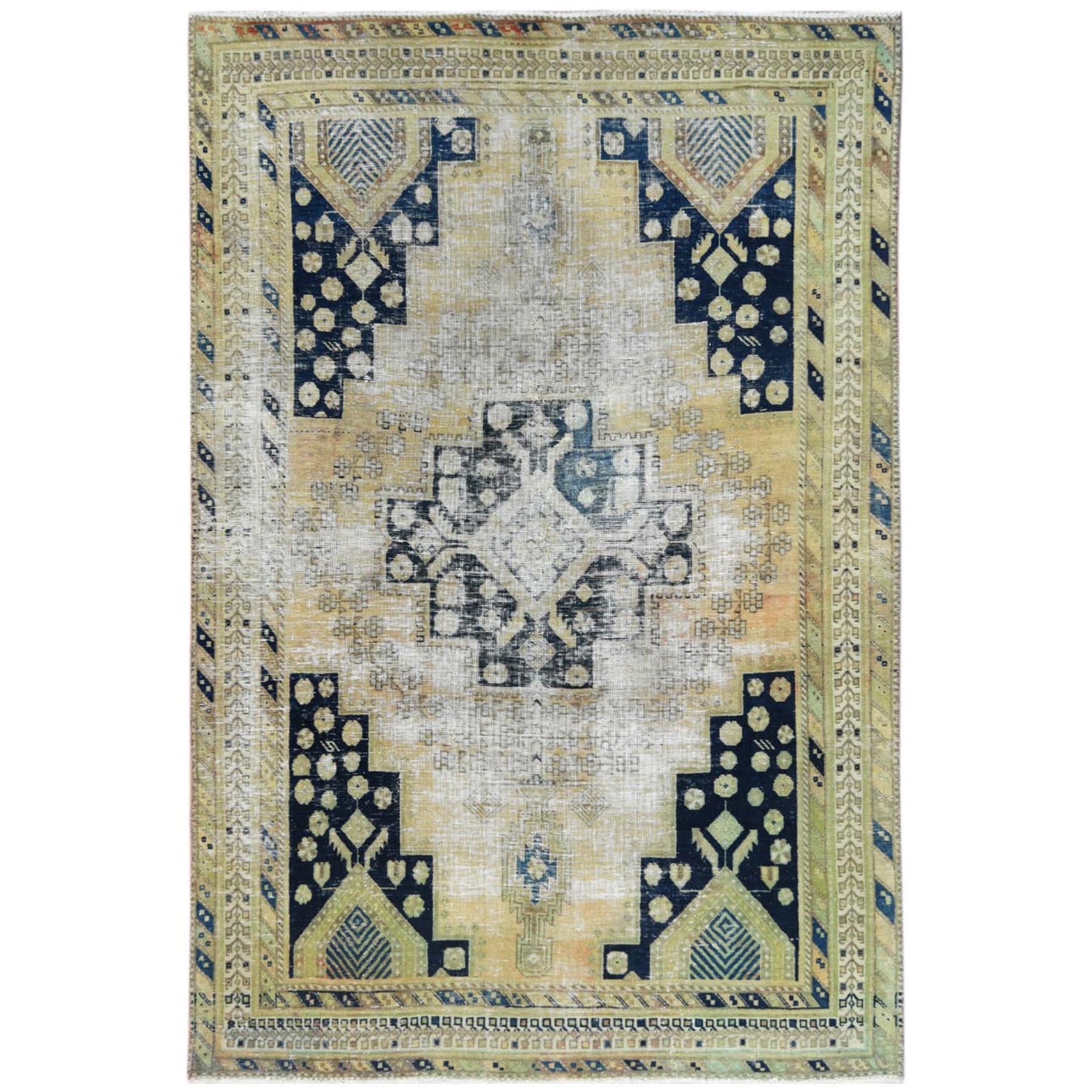 Overdyed & Vintage Rugs LUV730449